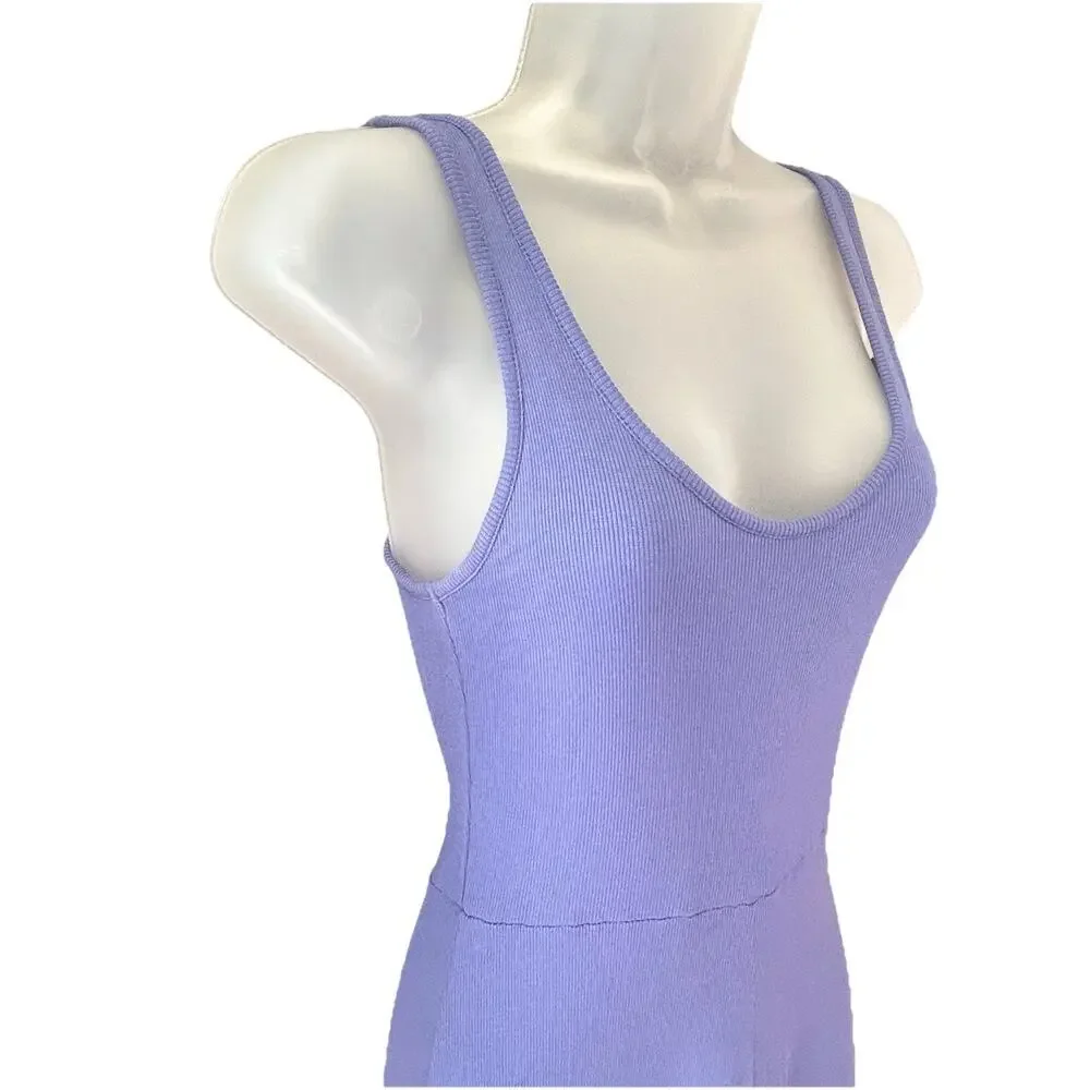 Marine Layer Lexi Soft Ribbed Fit & Flare Casual Midi Tank Dress Size XS Beach - Picture 5 of 10